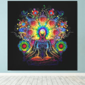 Meditation und Gelassenheit Leinwanddruck (Insitu (Holzboden))