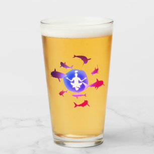 Meditation unter Wasser Glas