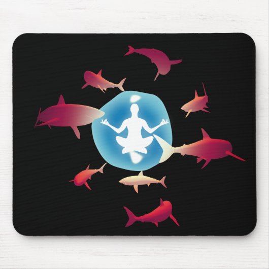 Meditation unter Wasser Mousepad (Vorne)