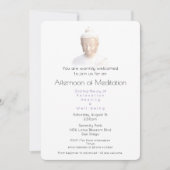 Meditation verbindet Serene Buddha in Weiß Einladung (Vorderseite)