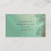 Meditation Vintager, ruhiger Grünwaldbäume Visitenkarte (Rückseite)