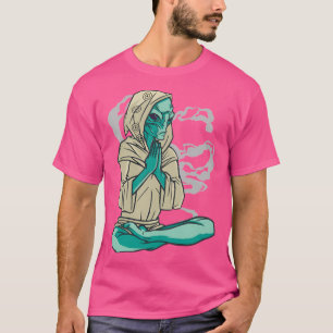 Meditation von Alien I Außerirdischen Ufo Day T-Shirt