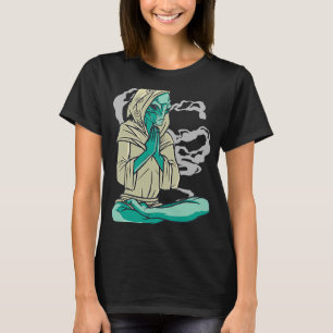 Meditation von Alien Yoga Pose Meditation T-Shirt