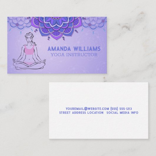 Meditation von Frauen | Lotus Pose | Yoga Visitenkarte (Vorne/Hinten)