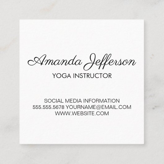 Meditation von Frauen | Mandala Pattern Quadratische Visitenkarte (Rückseite)