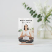 Meditation von Frauen | Yoga Visitenkarte (Stehend Vorderseite)