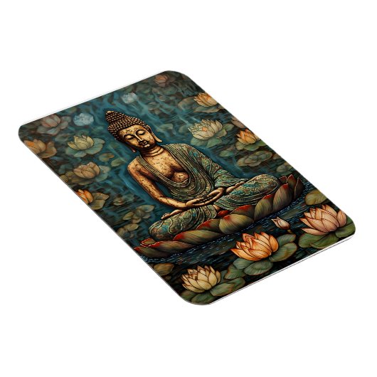 Meditation von Gautam Buddha Art Magnet (Rechte Seite)