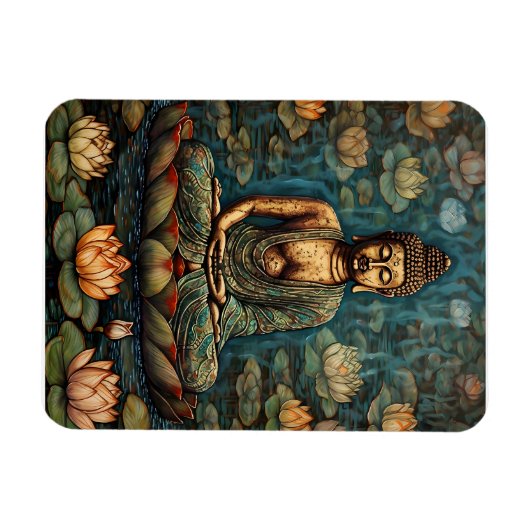 Meditation von Gautam Buddha Art Magnet (Horizontal)