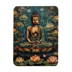 Meditation von Gautam Buddha Art Magnet