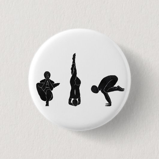 Meditation, yoga, Attitude Button (Vorderseite)