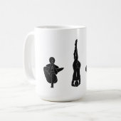 Meditation, yoga, Attitude Kaffeetasse (Vorderseite Links)