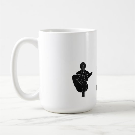 Meditation, yoga, Attitude Kaffeetasse (Links)