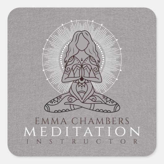 Meditation Yoga Business Stickers (Vorderseite)