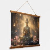 MEDITATION - YOGA - CARPE DIEM WANDTEPPICH MIT HOLZRAHMEN (Gewinkelt)