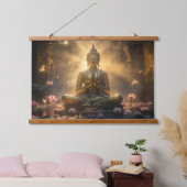 MEDITATION - YOGA - CARPE DIEM WANDTEPPICH MIT HOLZRAHMEN (Schlafzimmer)