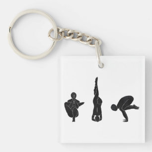 Meditation, Yoga, Einstellung Schlüsselanhänger