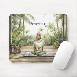 Meditation Yoga Gelassenheit Frau Mousepad