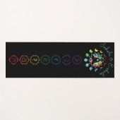 Meditation Yoga-Matte mit farbigen Chakra-Symbolen Yogamatte (Vorderseite (Horizontal))