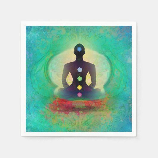 Meditation Yoga Napkin Serviette (Vorderseite)