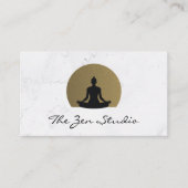 Meditation | Yoga-Pose-Logo Terminkarte (Vorderseite)