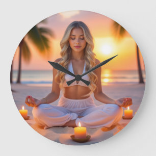 MEDITATION - YOGA - WELLNESS - CARPE DIEM GROßE WANDUHR