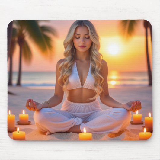 MEDITATION - YOGA - WELLNESS - CARPE DIEM MOUSEPAD (Vorne)