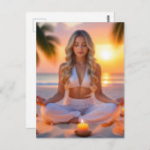 MEDITATION - YOGA - WELLNESS - CARPE DIEM POSTKARTE (Vorne/Hinten)