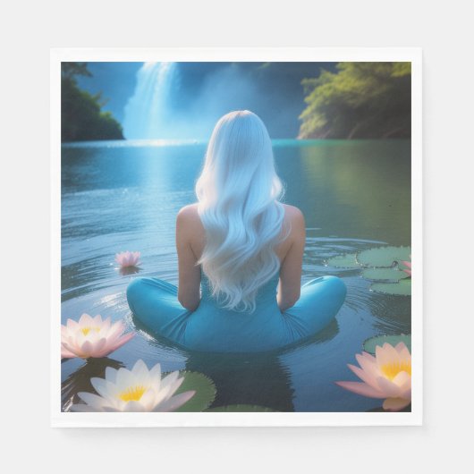 MEDITATION - YOGA - WELLNESS - CARPE DIEM SERVIETTE (Vorderseite)