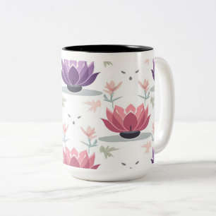 Meditation Yoga Wellness Mandala Bambus Entspannun Zweifarbige Tasse