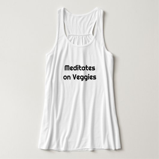 Meditationen auf der Spitze der Veggies Tank Top (Design Vorderseite)