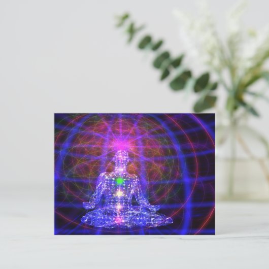 MeditationMan Postcard Postkarte (Stehend Vorderseite)