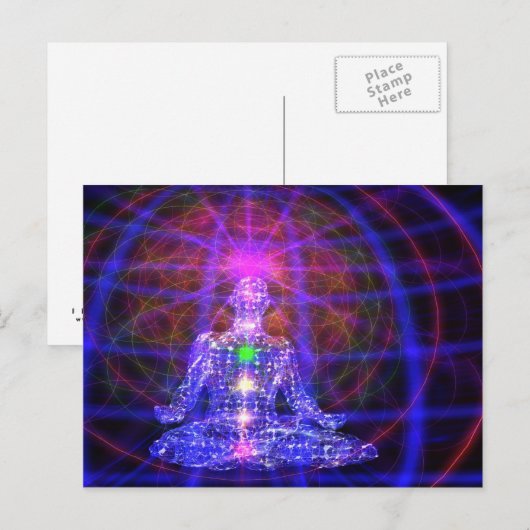 MeditationMan Postcard Postkarte (Vorne/Hinten)