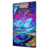 Meditations-Baum des Lebens in Lila Klemmbrett (Links)