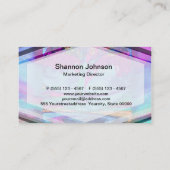 Meditations-Baum des Lebens in Lila Visitenkarte (Rückseite)