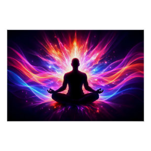 Meditations-Chakra-Glossy-Poster Spirituelle Kunst Poster