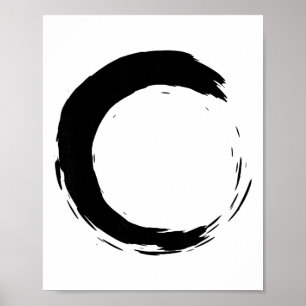 Meditations-Enso-Kreis Achtsamkeit Buddha Buddhist Poster