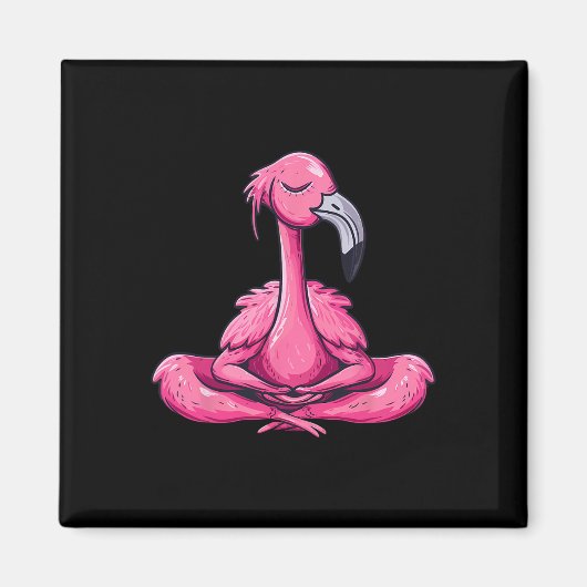 Meditations-Flamingo Buddhistischer Zen-Buddha-Yog Magnet (Vorne)