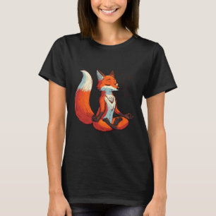 Meditations-Fuchs-Yogahaltung Entspannendes Tier T-Shirt