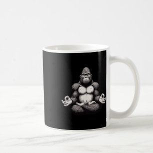 Meditations-Gorilla-Yogahaltung entspannendes Tier Kaffeetasse