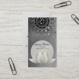 Meditations-Holistik-Yoga-Lehrerin Black Lotus Visitenkarte