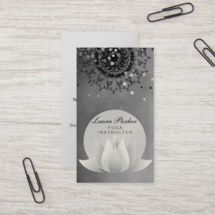 Meditations-holistisches Yoga-Lehrer-Schwarzes Visitenkarte