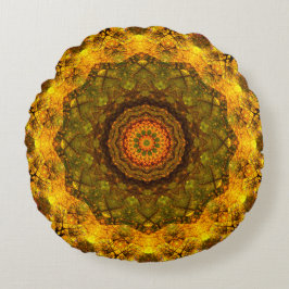 Meditations-Mandala Rundes Kissen