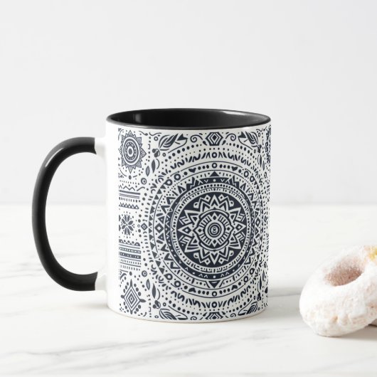 Meditations-Mandala-Tasse Tasse (Mit Donut)