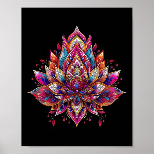 Meditations-Mandalas - Yoga-Mandala Poster (Vorne)