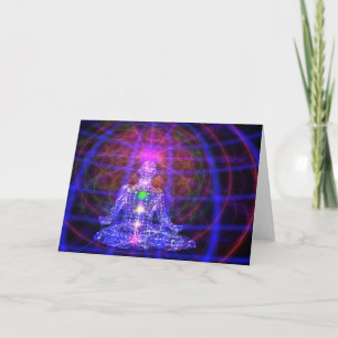 Meditations-Mann-Gruß-Karte - 12x18 Karte