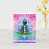 Meditations-Yoga-Anmerkungs-Karte Karte (Gelbe Blume)