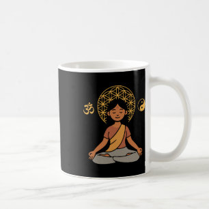 Meditations-Yoga-Om-Symbol Heilige Geometrie Yin Y Kaffeetasse