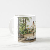 Meditations-Yoga-Position Serenität Kaffeetasse (Vorderseite Links)