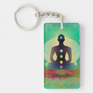 Meditations-Yoga-Schlüsselring Schlüsselanhänger
