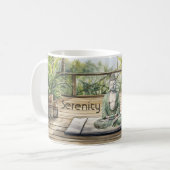 Meditations-Yoga-Serenität-Buddha Kaffeetasse (Vorderseite Links)